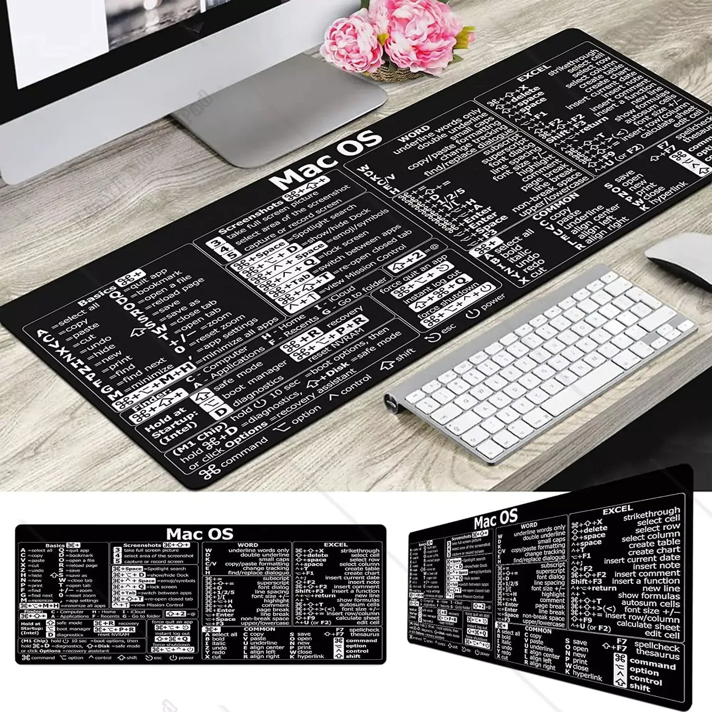 MAC OS Shortcut Keys Desk Mat