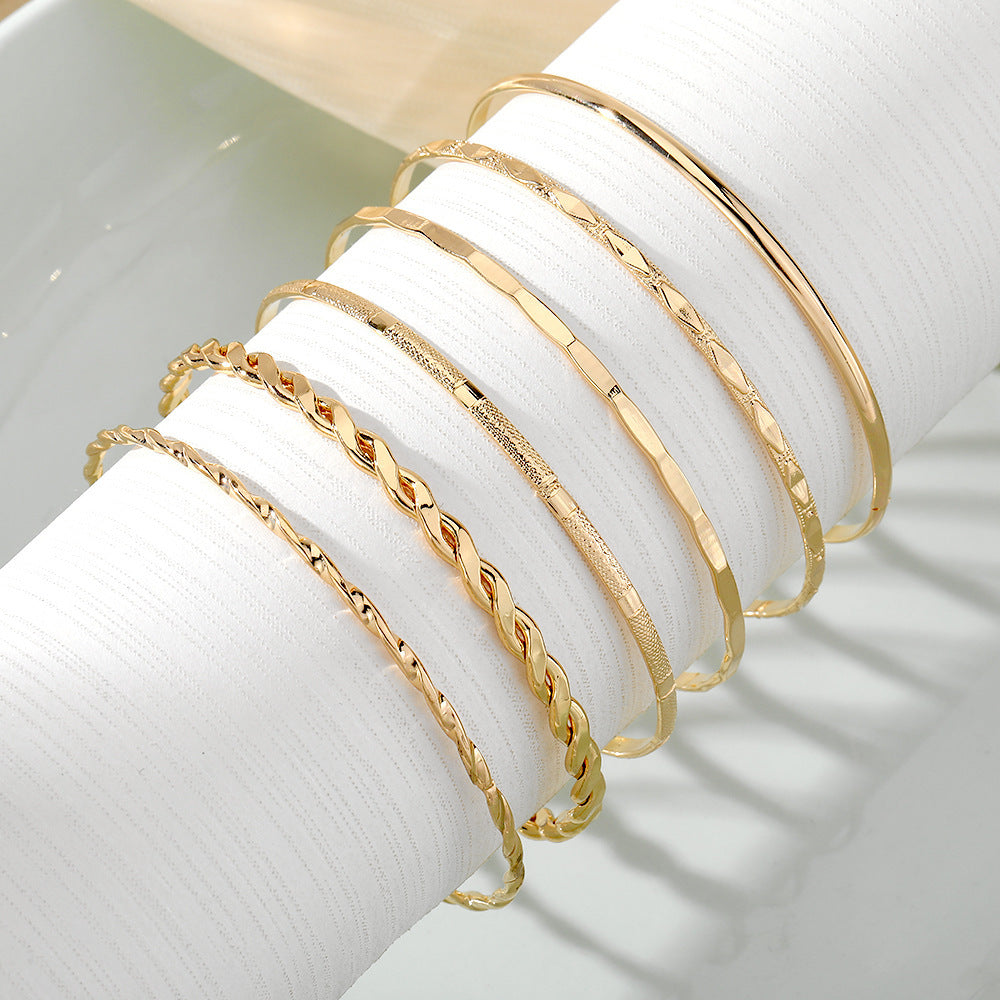 Golden Bohemian Fashion Bangle Set