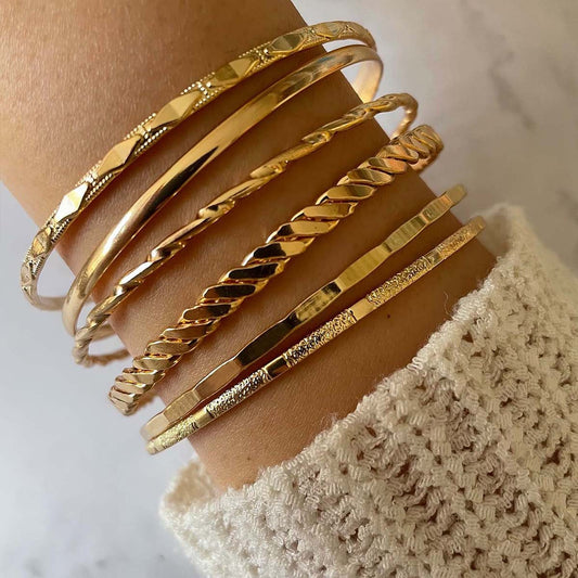 Golden Bohemian Fashion Bangle Set